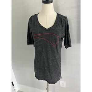 ‘47 brand New England Patriots Women’s V Neck Shirt. Size Large. Heathered Black